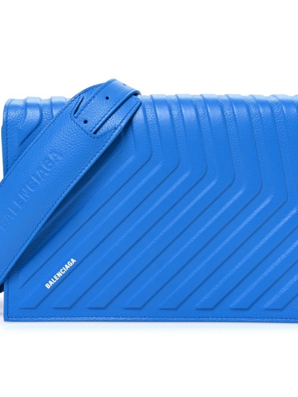 Balenciaga Blue Quilted Leather Crossbody Bag